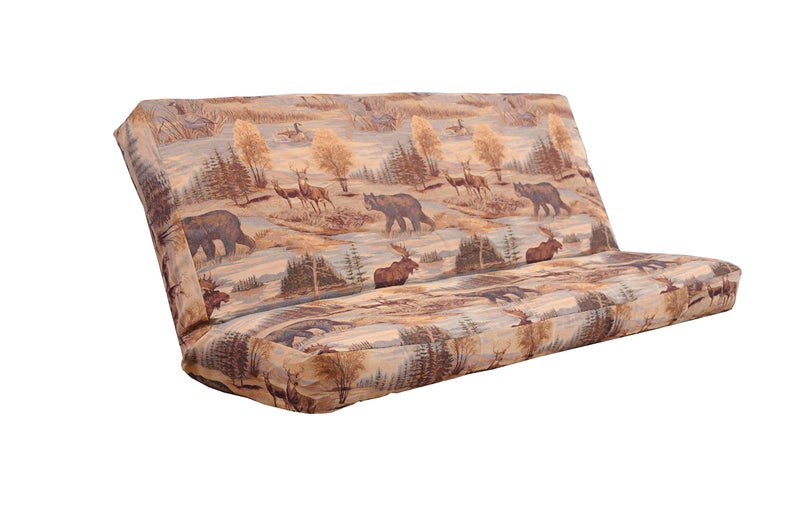FutonX Futon Cover Only UpNorth Premium Fabric Collection Fits 6-8 inch Futon Mattress Full Size (Black Bear) - Image 2